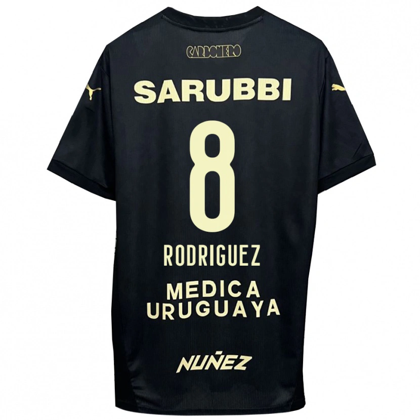 Danxen Mulher Camisola Sebastián Rodríguez #8 Preto Dourado Alternativa 2025/26 Camisa Brasil