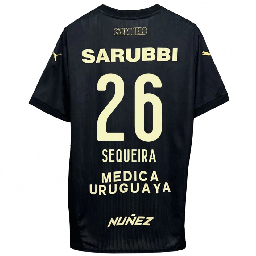 Danxen Mulher Camisola Leonardo Sequeira #26 Preto Dourado Alternativa 2025/26 Camisa Brasil