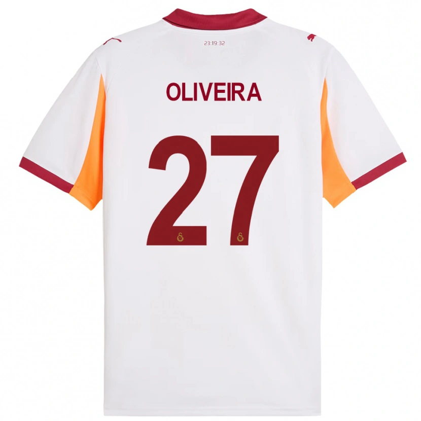 Danxen Mulher Camisola Sergio Oliveira #27 Branco Vermelho Alternativa 2025/26 Camisa Brasil