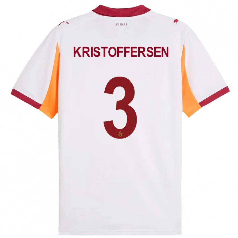 Danxen Mulher Camisola Ina Kristoffersen #3 Branco Vermelho Alternativa 2025/26 Camisa Brasil