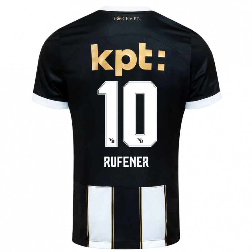 Danxen Mulher Camisola Elio Rufener #10 Preto Branco Alternativa 2025/26 Camisa Brasil