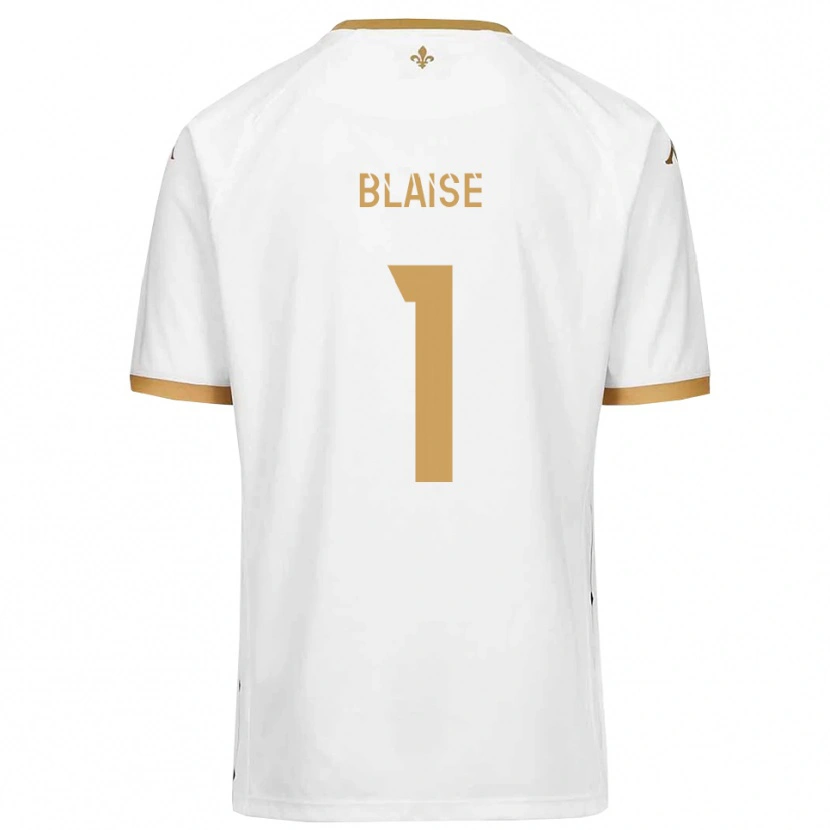 Danxen Mulher Camisola Enzo Blaise #1 Branco Dourado Alternativa 2025/26 Camisa Brasil