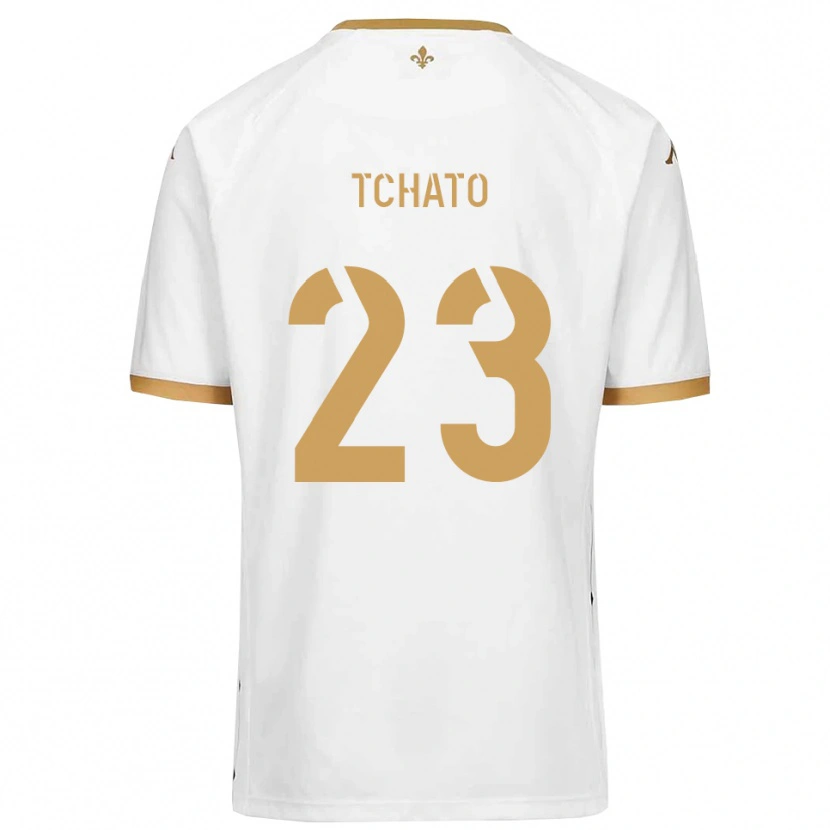 Danxen Mulher Camisola Ryan Tchato #23 Branco Dourado Alternativa 2025/26 Camisa Brasil