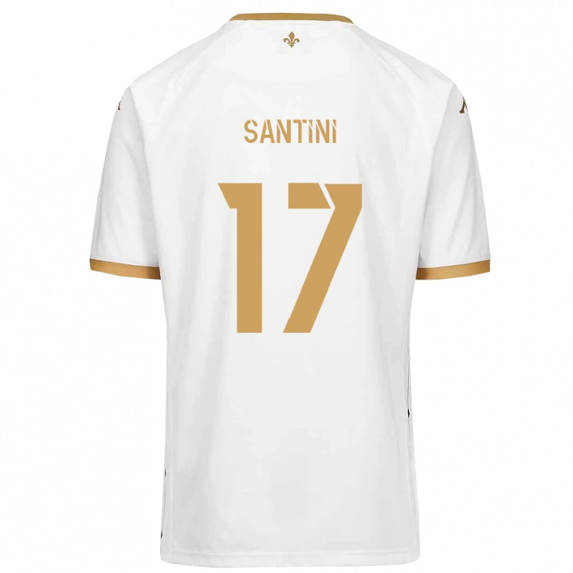 Danxen Mulher Camisola Jérémi Santini #17 Branco Dourado Alternativa 2025/26 Camisa Brasil