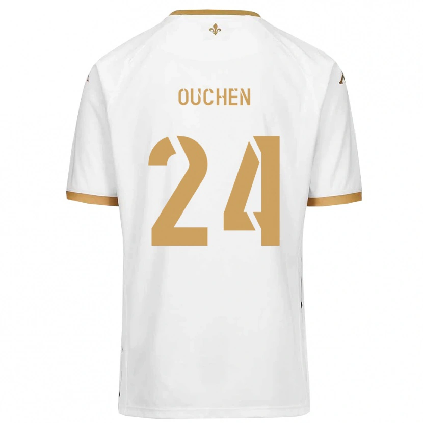 Danxen Mulher Camisola Ali Ouchen #24 Branco Dourado Alternativa 2025/26 Camisa Brasil