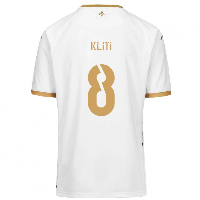 Danxen Mulher Camisola Ayoub Kliti #8 Branco Dourado Alternativa 2025/26 Camisa Brasil