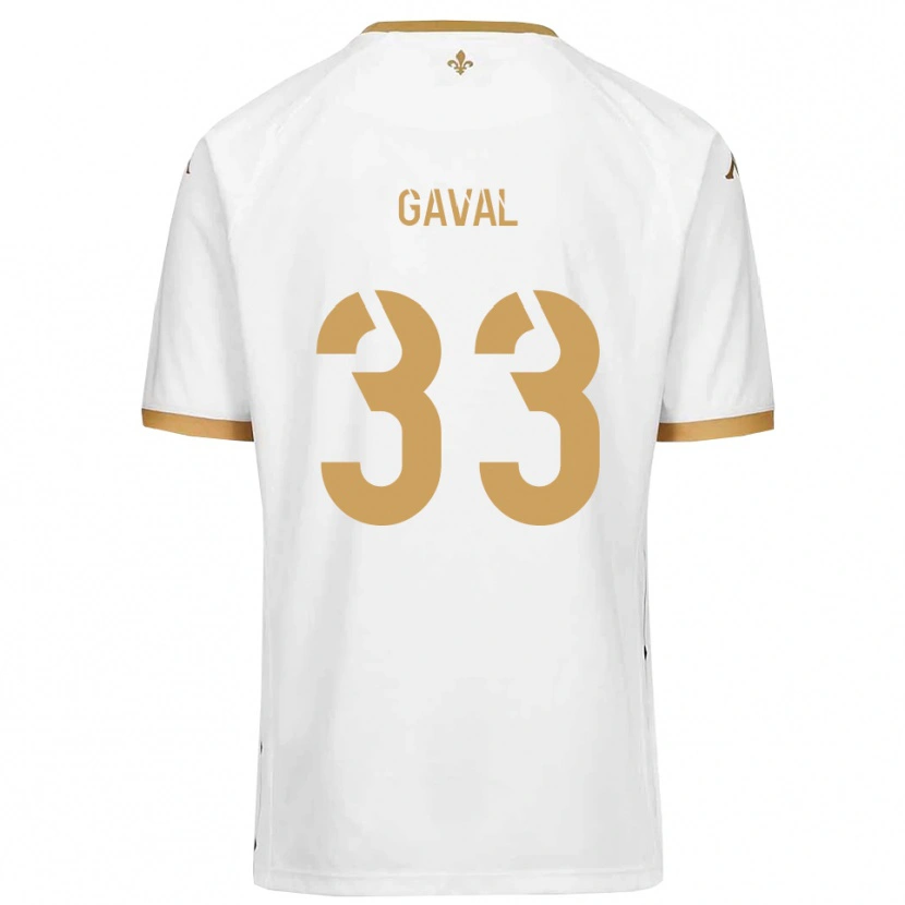Danxen Mulher Camisola Aimé Gaval #33 Branco Dourado Alternativa 2025/26 Camisa Brasil
