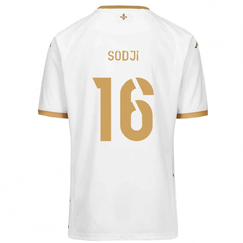 Danxen Mulher Camisola Alexandre Sodji #16 Branco Dourado Alternativa 2025/26 Camisa Brasil
