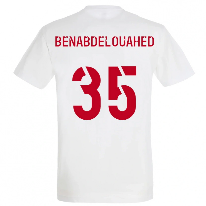 Danxen Mulher Camisola Kaïs Benabdelouahed #35 Branco Vermelho Amarelo Alternativa 2025/26 Camisa Brasil