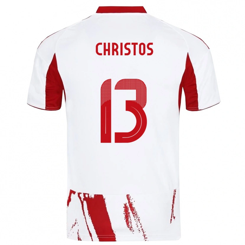 Danxen Mulher Camisola Christos Michailidis #13 Branco Vermelho Alternativa 2025/26 Camisa Brasil