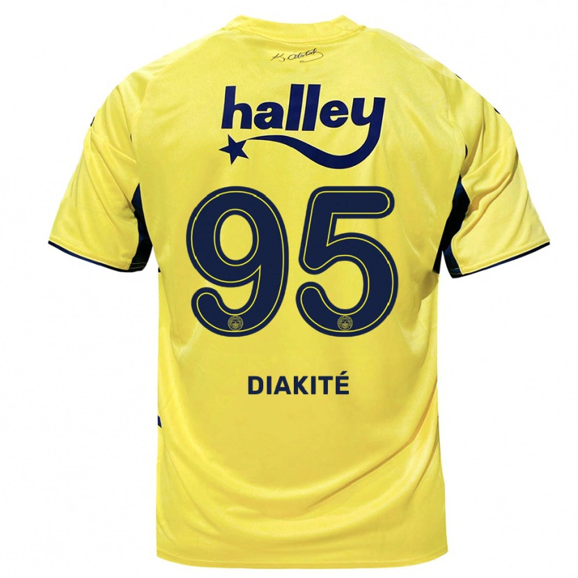 Danxen Mulher Camisola Mariam Diakité #95 Amarelo Marinho Alternativa 2025/26 Camisa Brasil