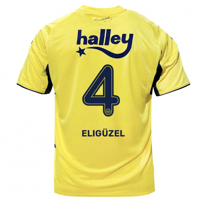 Danxen Mulher Camisola Boran Eligüzel #4 Amarelo Marinho Alternativa 2025/26 Camisa Brasil