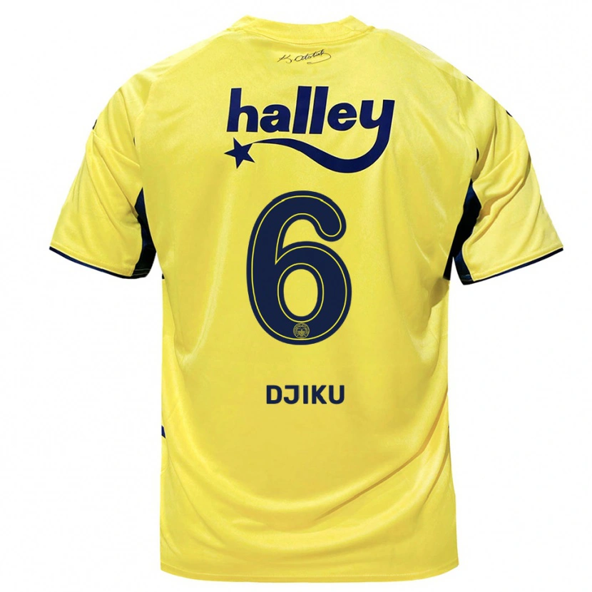 Danxen Mulher Camisola Alexander Djiku #6 Amarelo Marinho Alternativa 2025/26 Camisa Brasil