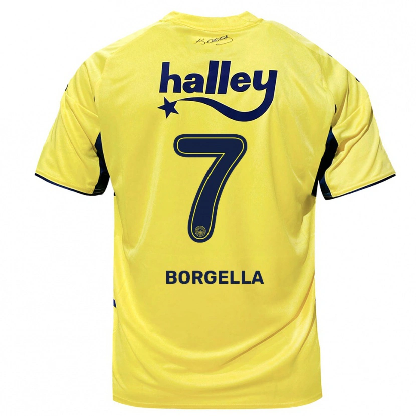 Danxen Mulher Camisola Roselord Borgella #7 Amarelo Marinho Alternativa 2025/26 Camisa Brasil