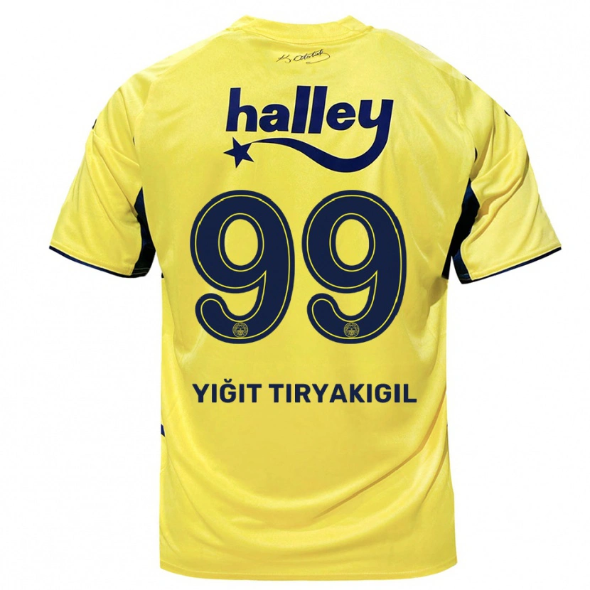Danxen Mulher Camisola Ömer Yiğit Tiryakigil #99 Amarelo Marinho Alternativa 2025/26 Camisa Brasil