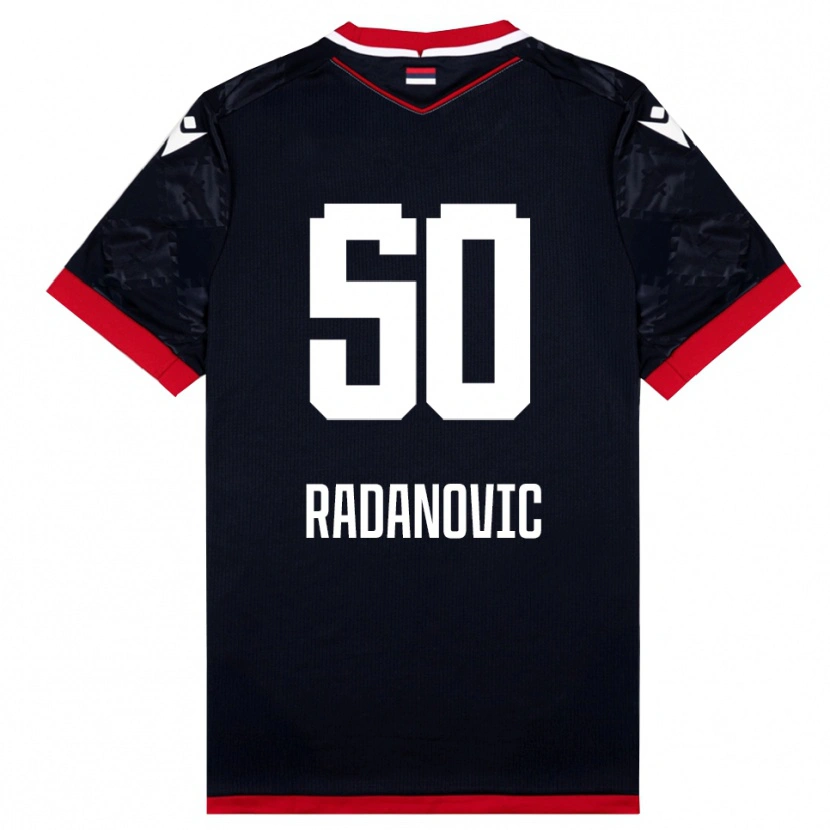 Danxen Mulher Camisola Savo Radanovic #50 Preto Vermelho Alternativa 2025/26 Camisa Brasil