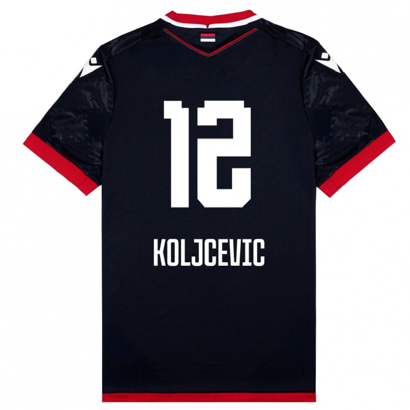 Danxen Mulher Camisola Danilo Koljcevic #12 Preto Vermelho Alternativa 2025/26 Camisa Brasil