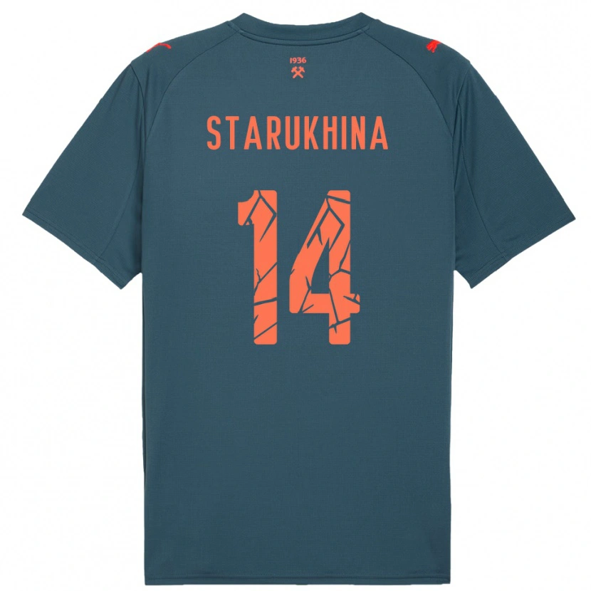 Danxen Mulher Camisola Alina Starukhina #14 Marinho Vermelho Alternativa 2025/26 Camisa Brasil