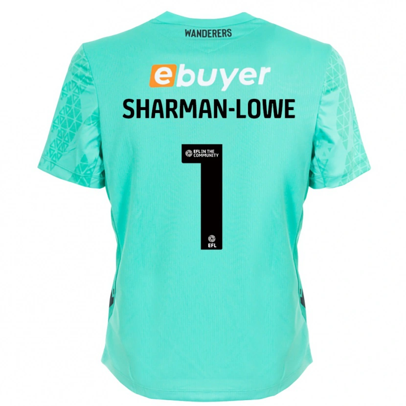 Danxen Criança Teddy Sharman-Lowe #1 Preto Aqua Camisola Guarda-Redes 2025/26 Camisa Brasil