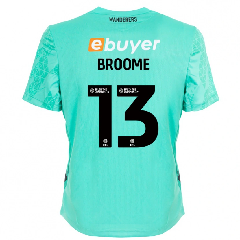 Danxen Criança Nathan Broome #13 Preto Aqua Camisola Guarda-Redes 2025/26 Camisa Brasil