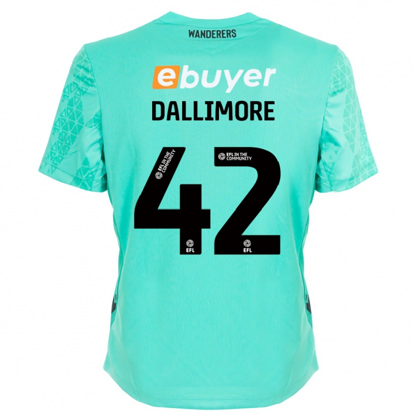 Danxen Criança Jack Dallimore #42 Preto Aqua Camisola Guarda-Redes 2025/26 Camisa Brasil