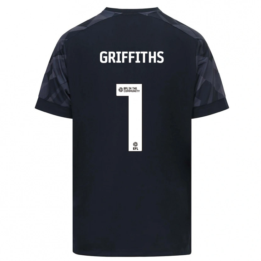 Danxen Criança Ewan Griffiths #1 Preto Branco Camisola Guarda-Redes 2025/26 Camisa Brasil