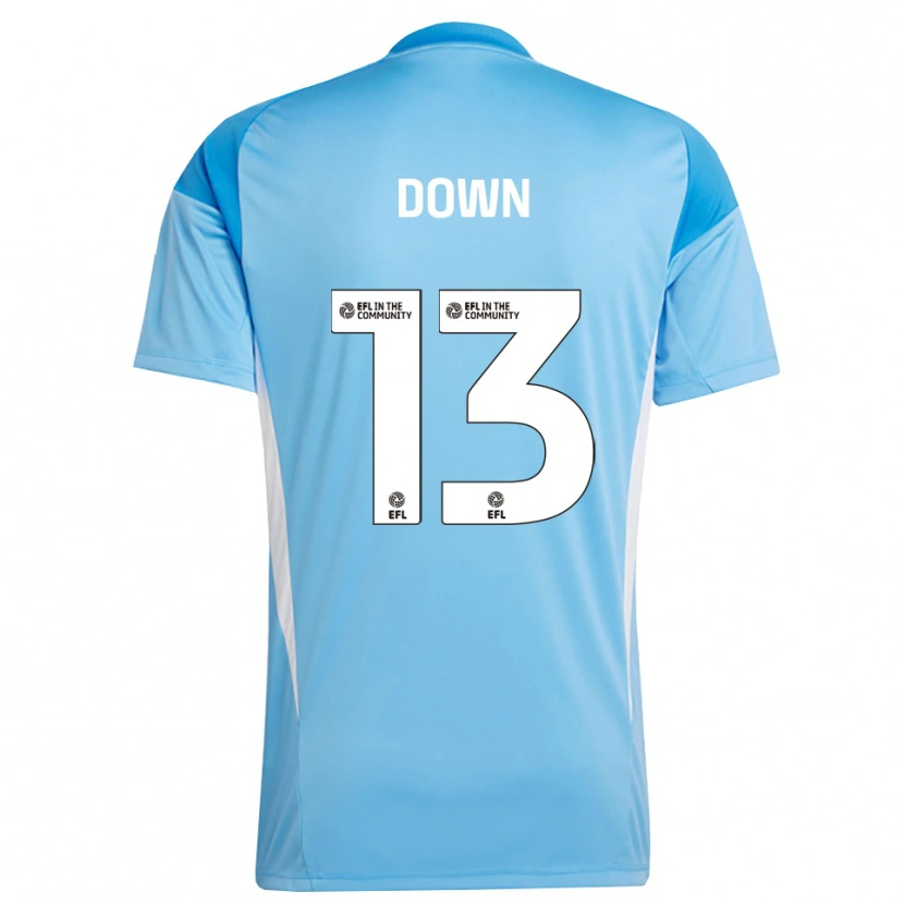 Danxen Criança Sam Down #13 Azul Celeste Camisola Guarda-Redes 2025/26 Camisa Brasil