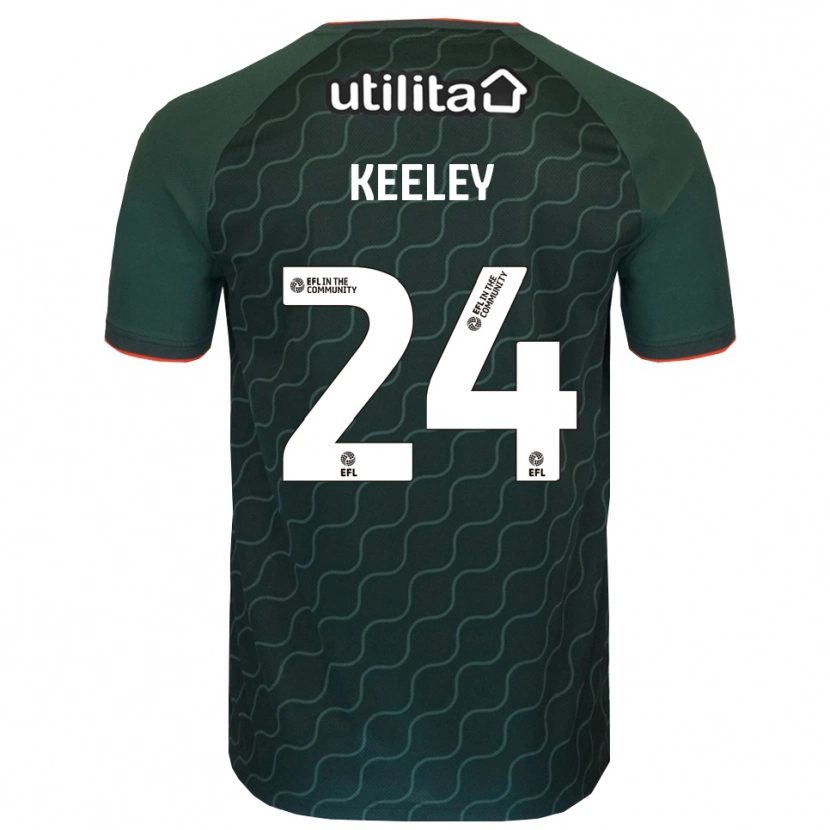 Danxen Criança Josh Keeley #24 Verde Escuro Camisola Guarda-Redes 2025/26 Camisa Brasil
