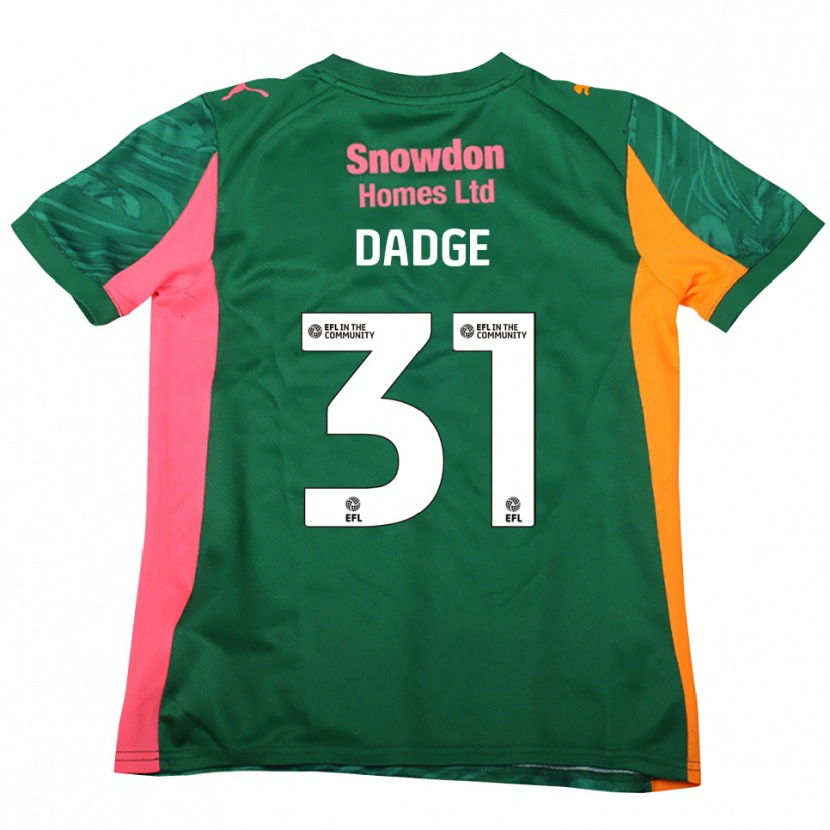 Danxen Criança James Dadge #31 Rosa Verde Escuro Camisola Guarda-Redes 2025/26 Camisa Brasil