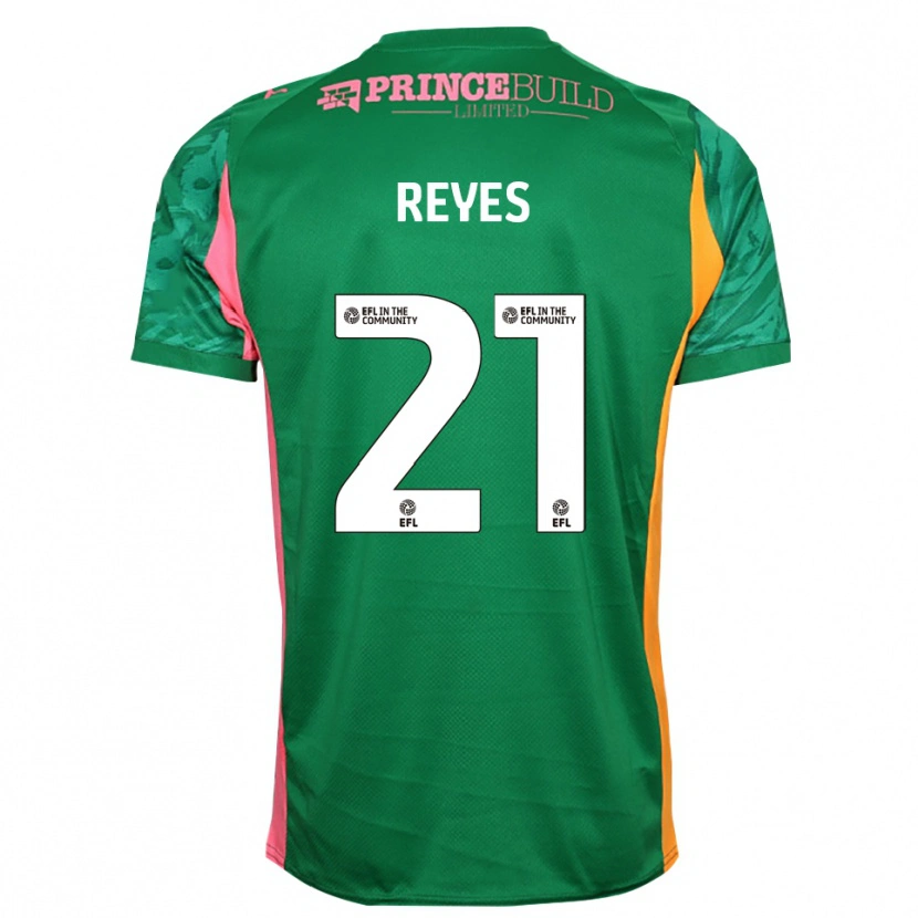 Danxen Criança Vicente Reyes #21 Verde Rosa Camisola Guarda-Redes 2025/26 Camisa Brasil