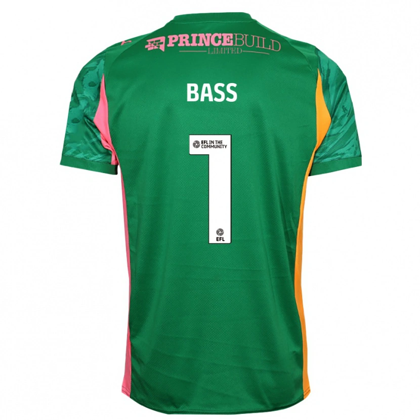 Danxen Criança Alex Bass #1 Verde Rosa Camisola Guarda-Redes 2025/26 Camisa Brasil