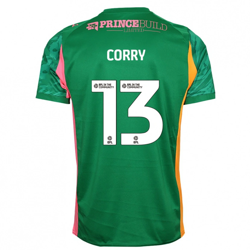 Danxen Criança Neive Corry #13 Verde Rosa Camisola Guarda-Redes 2025/26 Camisa Brasil