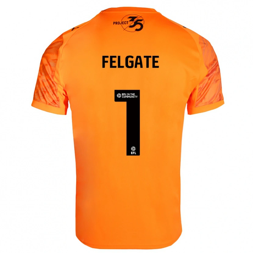 Danxen Criança Lily Felgate #1 Preto Laranja Camisola Guarda-Redes 2025/26 Camisa Brasil