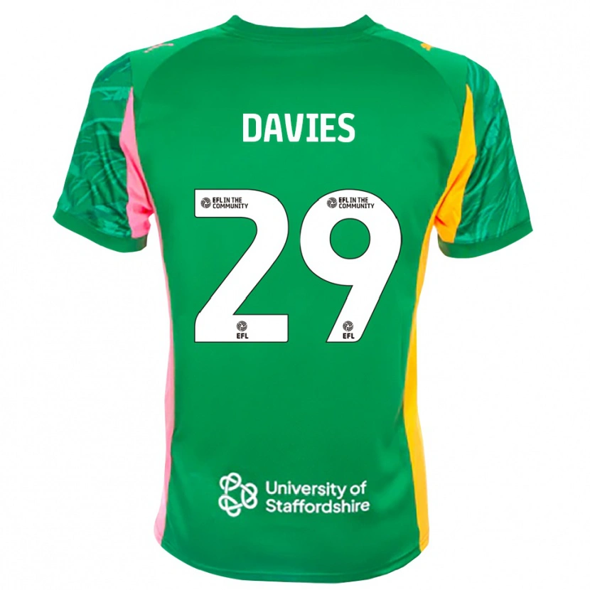 Danxen Criança Arron Davies #29 Laranja Verde Rosa Camisola Guarda-Redes 2025/26 Camisa Brasil