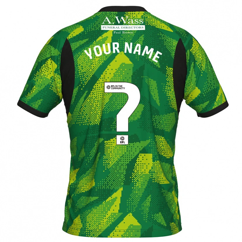 Danxen Criança Mansfield Town Verde Preto Camisola Guarda-Redes 2025/26 Camisa Brasil