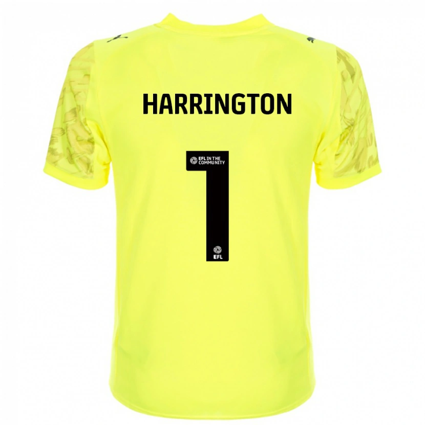 Danxen Criança David Harrington #1 Preto Amarelo Camisola Guarda-Redes 2025/26 Camisa Brasil