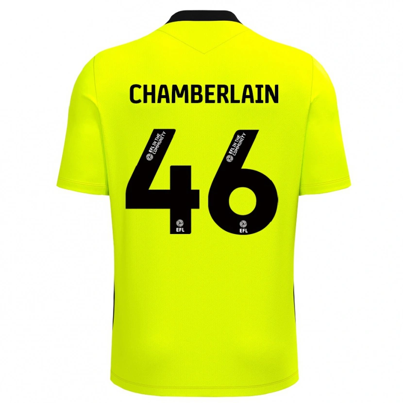 Danxen Criança Harrison Chamberlain #46 Preto Amarelo Camisola Guarda-Redes 2025/26 Camisa Brasil