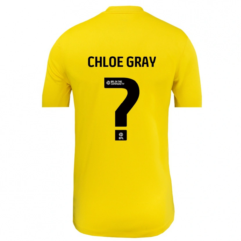 Danxen Criança Chloe Gray #0 Preto Amarelo Camisola Guarda-Redes 2025/26 Camisa Brasil