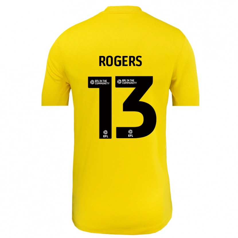 Danxen Criança Hayden Rogers #13 Preto Amarelo Camisola Guarda-Redes 2025/26 Camisa Brasil