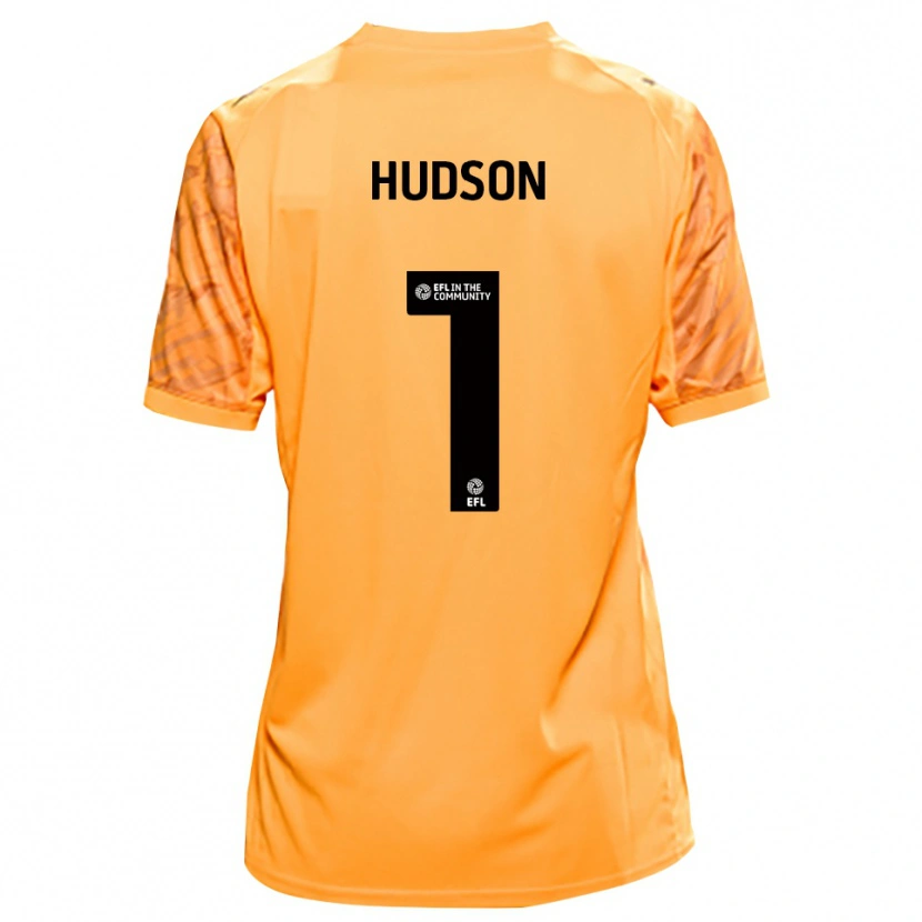 Danxen Criança Mathew Hudson #1 Preto Laranja Camisola Guarda-Redes 2025/26 Camisa Brasil