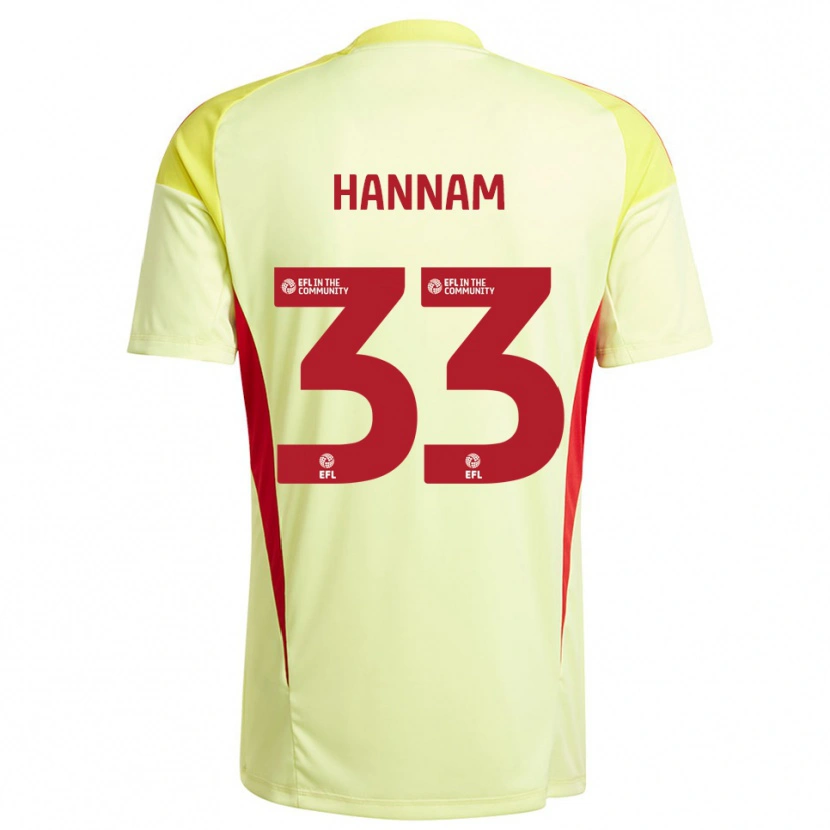 Danxen Criança Shawna Hannam #33 Amarelo Pálido Camisola Guarda-Redes 2025/26 Camisa Brasil