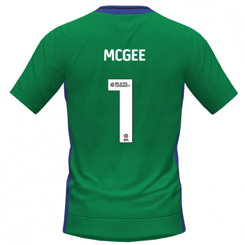 Danxen Criança Luke McGee #1 Azul Verde Camisola Guarda-Redes 2025/26 Camisa Brasil