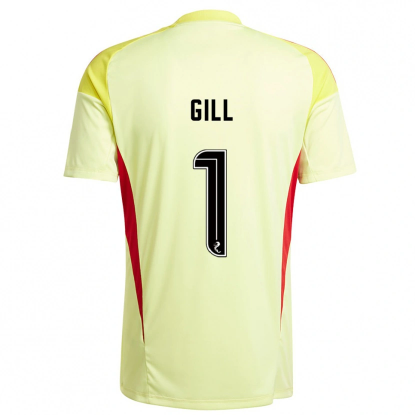Danxen Criança Marcus Gill #1 Vermelho Amarelo Camisola Guarda-Redes 2025/26 Camisa Brasil