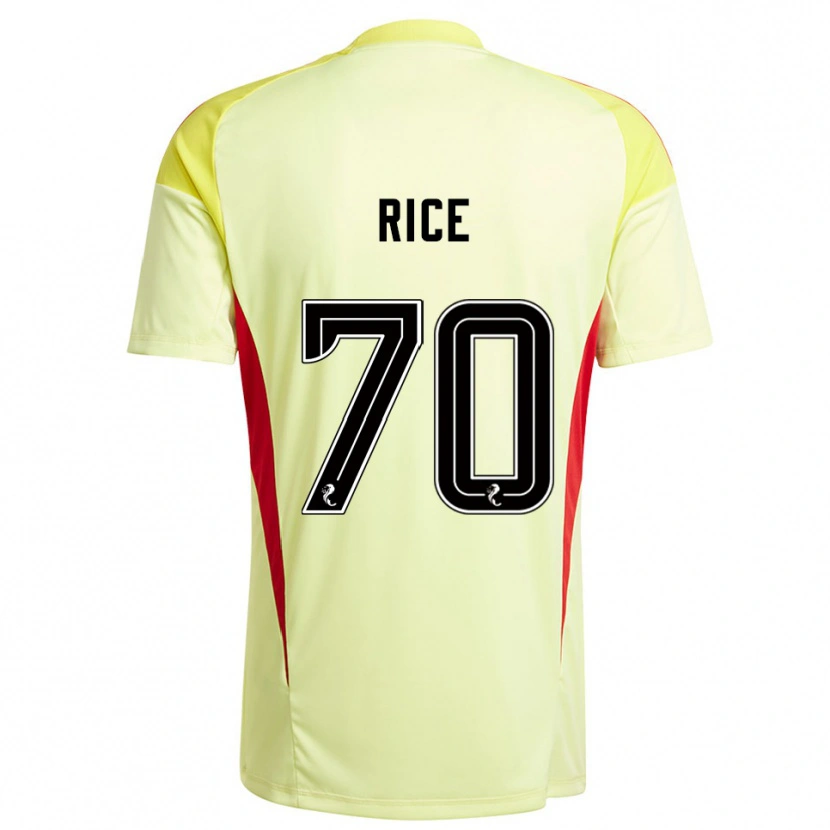 Danxen Criança Aidan Rice #70 Vermelho Amarelo Camisola Guarda-Redes 2025/26 Camisa Brasil