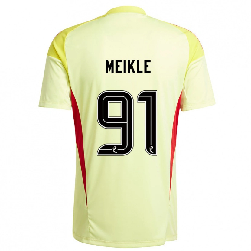 Danxen Criança Jamie Meikle #91 Vermelho Amarelo Camisola Guarda-Redes 2025/26 Camisa Brasil