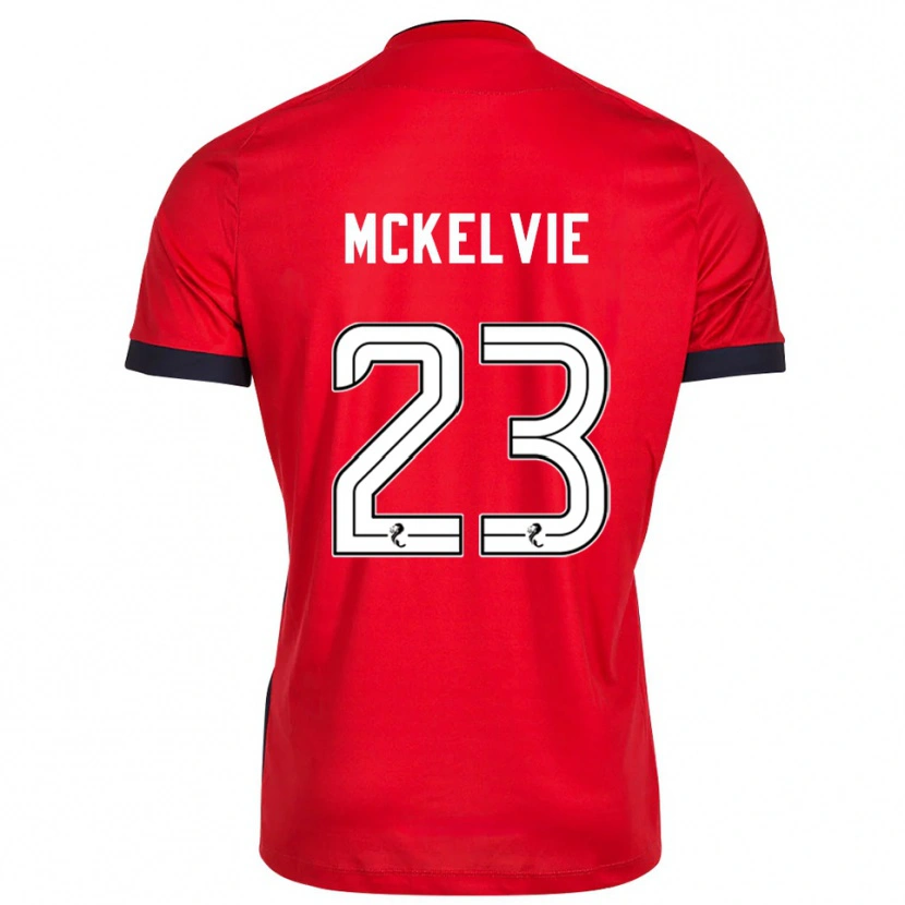 Danxen Criança Lewis McKelvie #23 Branco Vermelho Camisola Guarda-Redes 2025/26 Camisa Brasil