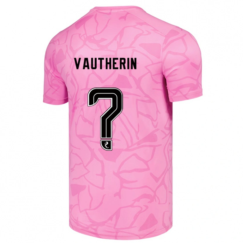 Danxen Criança Sam Vautherin #0 Preto Rosa Camisola Guarda-Redes 2025/26 Camisa Brasil