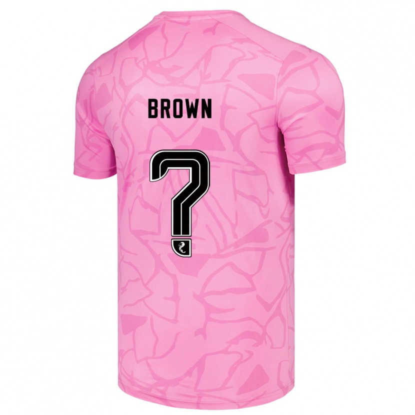 Danxen Criança Fraser Brown #0 Preto Rosa Camisola Guarda-Redes 2025/26 Camisa Brasil