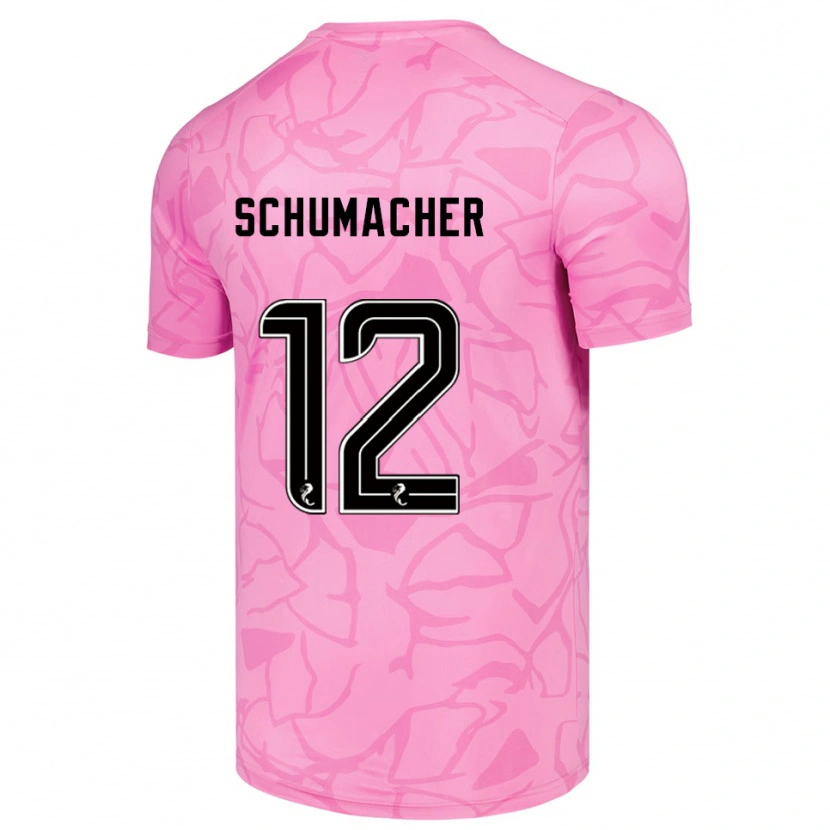 Danxen Criança Noa Schumacher #12 Preto Rosa Camisola Guarda-Redes 2025/26 Camisa Brasil