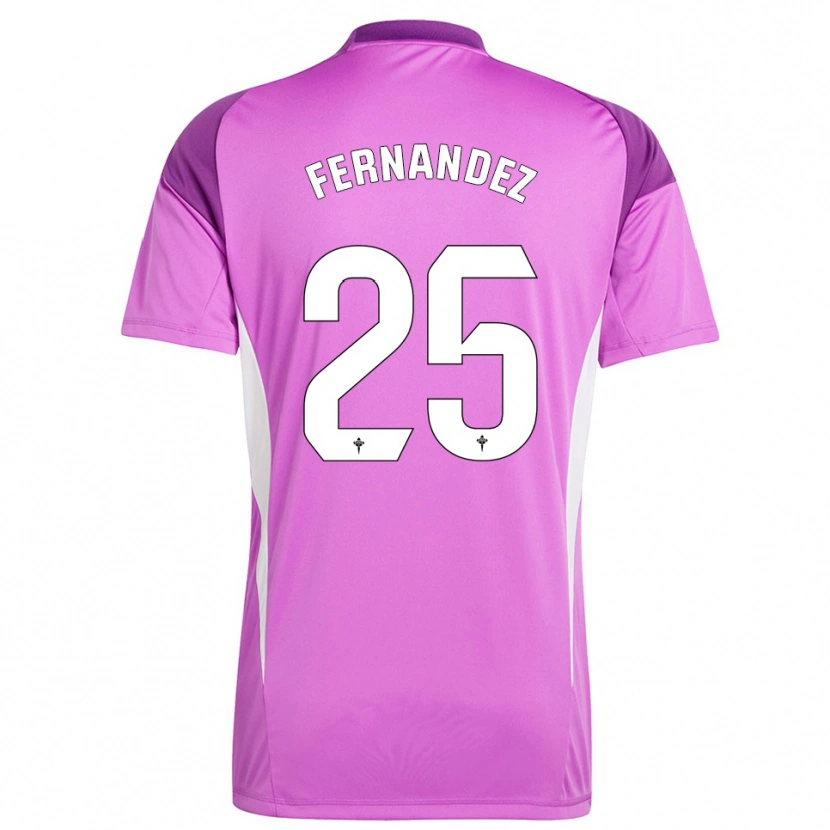 Danxen Criança César Fernández #25 Roxo Branco Camisola Guarda-Redes 2025/26 Camisa Brasil